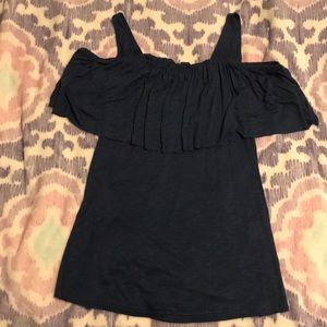 Brand New Navy Blue Off Shoulder Tank Top